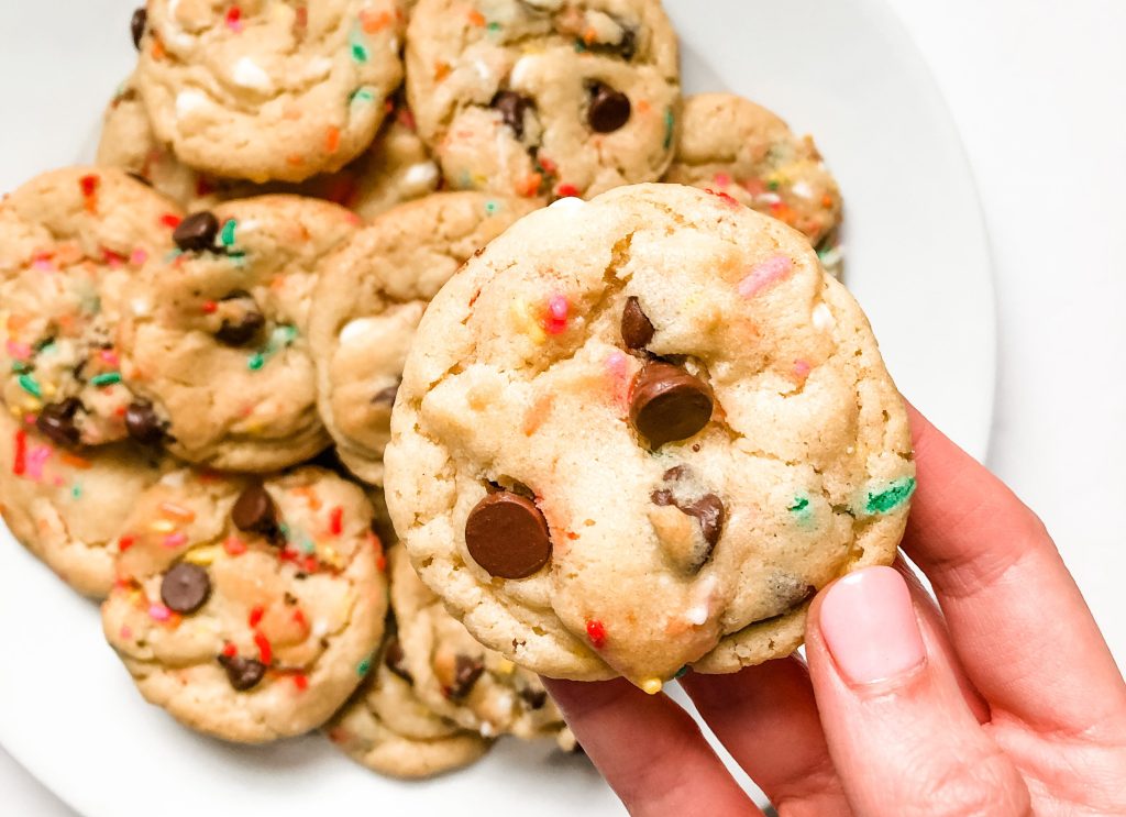 Cake Batter Chocolate Chip Cookies